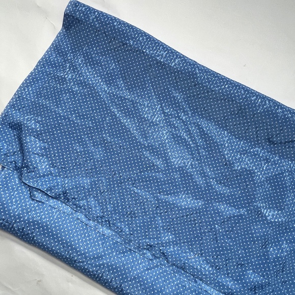 Blue White Swiss Dot Fabric 1 Yard and 34" Shiny Thin Toyobo - Picture 4 of 6